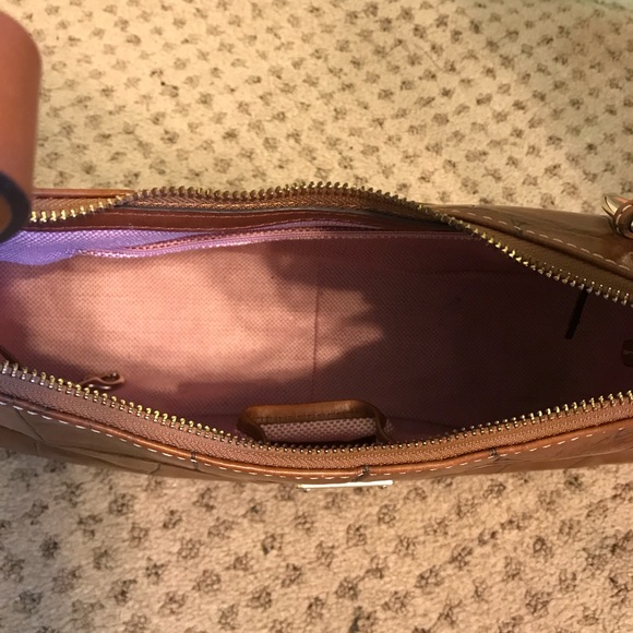 Dooney & Bourke Brown Leather Shoulder Bag - Picture 3 of 6